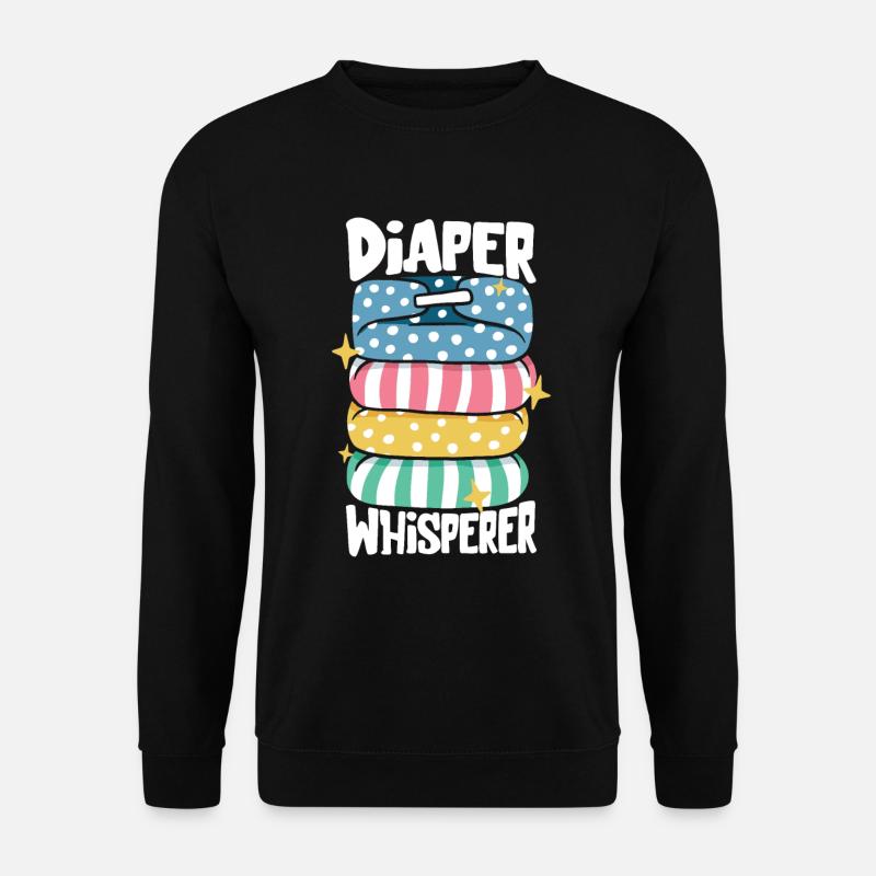 Windelflüsterer - Windelwechseln - Unisex Pullover - Schwarz