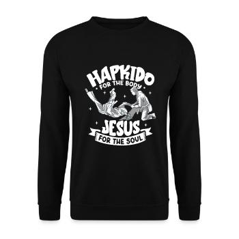 Jésus pour l'âme - Hapkido pour le corps - Sweat-shirt Unisexe - noir - Devant - Alina (178cm) & Michal (187cm)