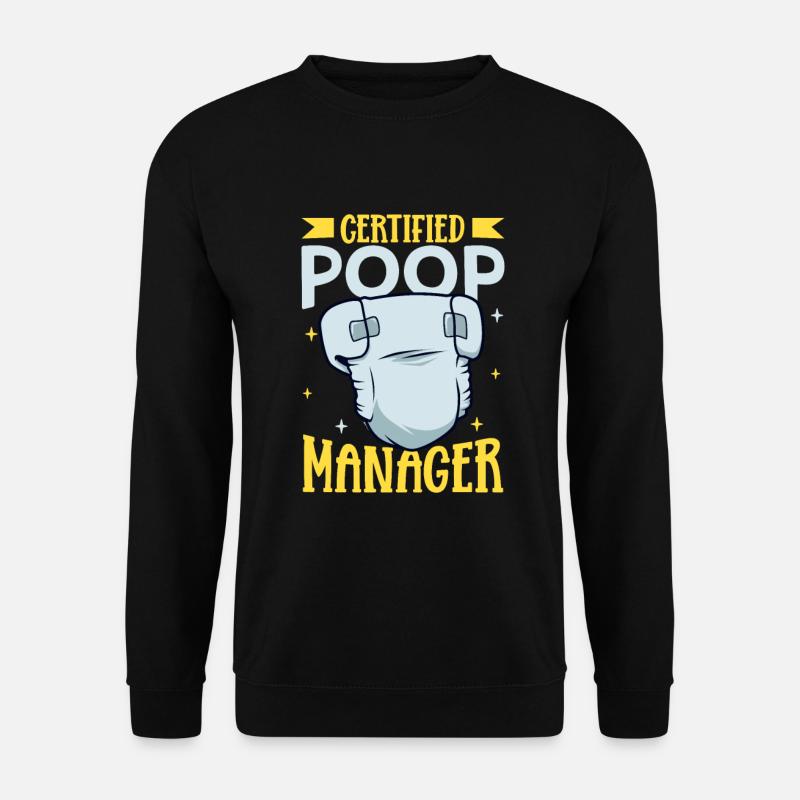 Zertifizierter Kaka Manager - Windelwechseln - Unisex Pullover - Schwarz