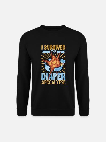 Windel Apokalypse Überlebender - Windelwechseln - Unisex Pullover - Schwarz