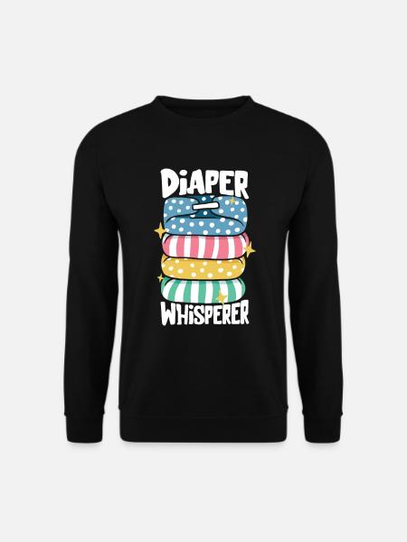 Windelflüsterer - Windelwechseln - Unisex Pullover - Schwarz