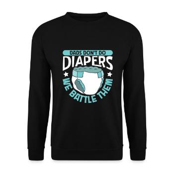 Couches Dads Fight - Lange pour bébé - Sweat-shirt Unisexe - noir - Devant - Alina (178cm) & Michal (187cm)