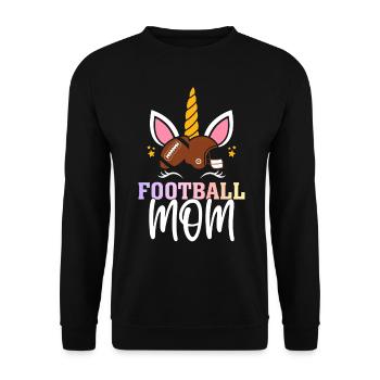 Female soccer player mom - Unisex Sweatshirt - black - Front - Alina (178cm) & Michal (187cm)