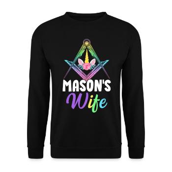 Freemason Master Freemasonry - Unisex Sweatshirt - black - Front - Alina (178cm) & Michal (187cm)