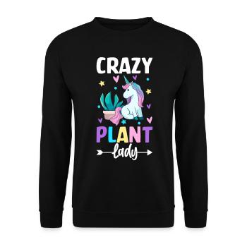 Femelle Amoureuse Des Plantes Jardinier Fille Ga - Sweat-shirt Unisexe - noir - Devant - Alina (178cm) & Michal (187cm)