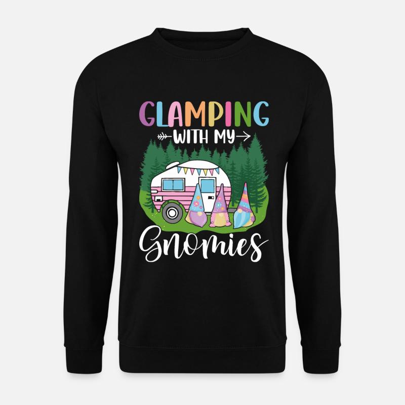 Glamper Gnom Gartenarbeit - Unisex Pullover - Schwarz