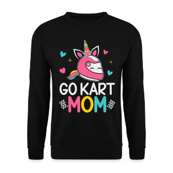 Go Kart Racing Femme Go Kart Racer - Sweat-shirt Unisexe - noir - Devant - Alina (178cm) & Michal (187cm)