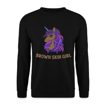 Melanin Schwarze Geschichte - Unisex Pullover - Schwarz - Vorne - Alina (178cm) & Michal (187cm)