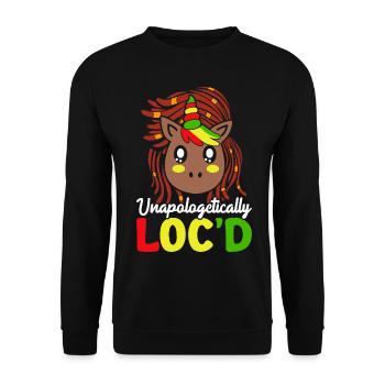 Melanin Brown Skin Black History - Unisex Sweatshirt - black - Front - Alina (178cm) & Michal (187cm)