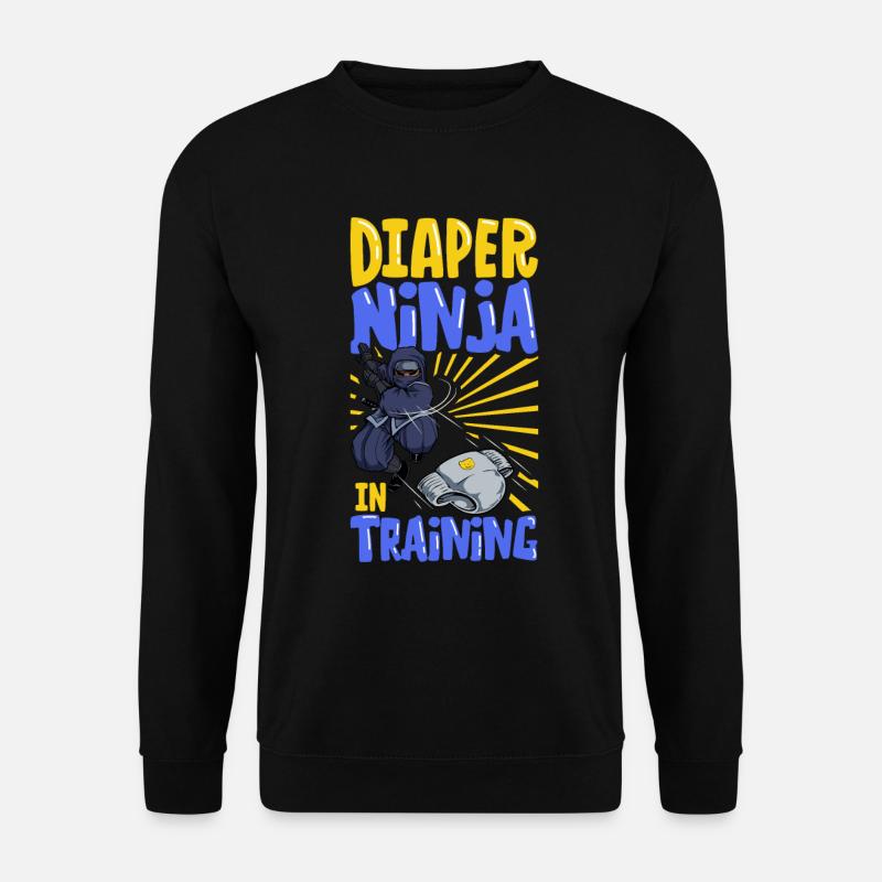 Diaper Ninja - Diaper Changing - Unisex Sweatshirt - black