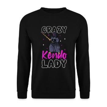 Crazy Kendo Lady - Kendo - Unisex Sweatshirt - black - Front - Alina (178cm) & Michal (187cm)