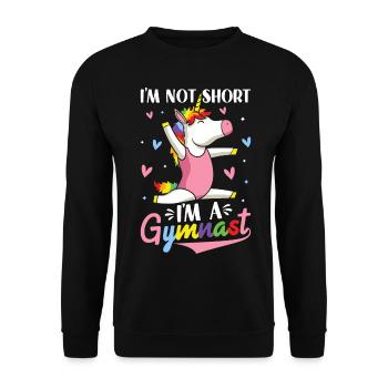 Roue de charrette de gymnastique drôle - Sweat-shirt Unisexe - noir - Devant - Alina (178cm) & Michal (187cm)