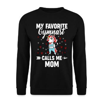 Gymnastics Cartwheel - Unisex Sweatshirt - black - Front - Alina (178cm) & Michal (187cm)