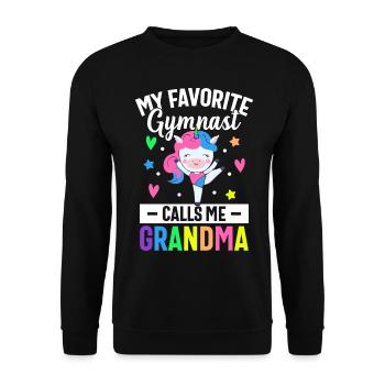 Gymnastics Cartwheel - Unisex Sweatshirt - black - Front - Alina (178cm) & Michal (187cm)