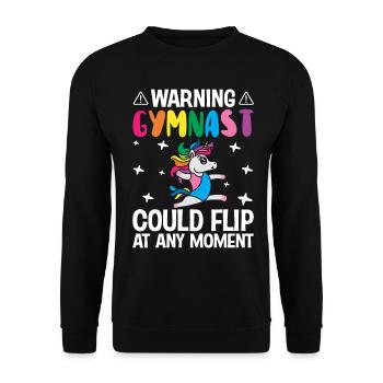 Gymnastique Roue De Charrette Fille - Sweat-shirt Unisexe - noir - Devant - Alina (178cm) & Michal (187cm)