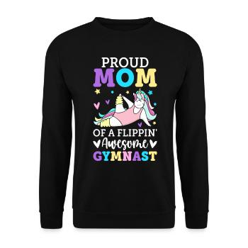 Gymnastique Roue De Charrette Fille - Sweat-shirt Unisexe - noir - Devant - Alina (178cm) & Michal (187cm)