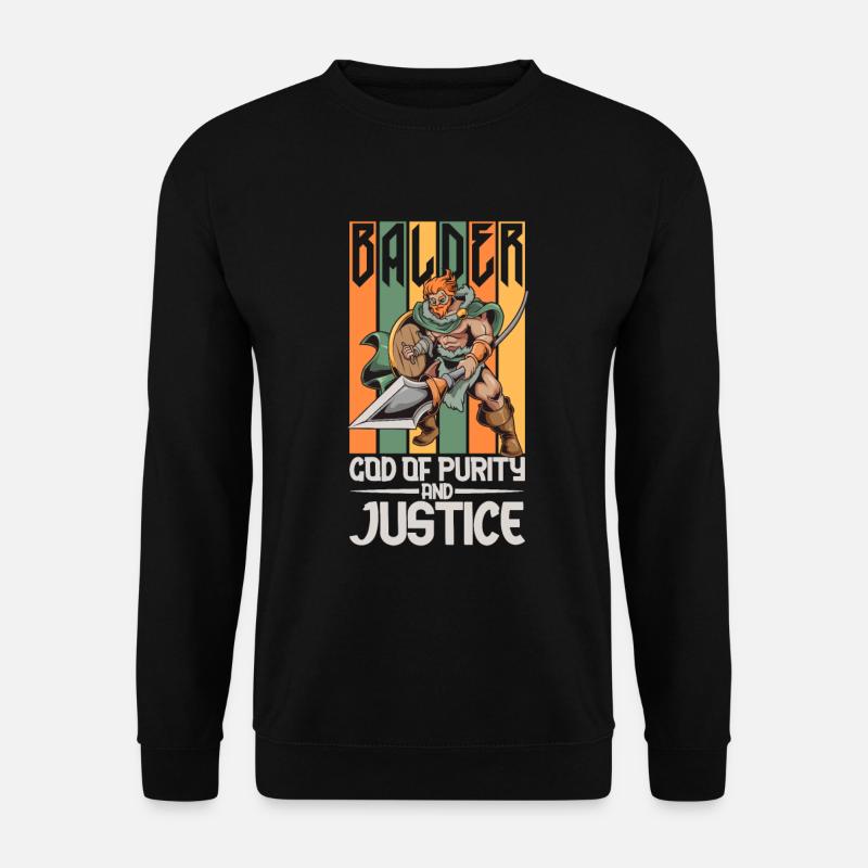 Wikinger Gott Balder - Unisex Pullover - Schwarz