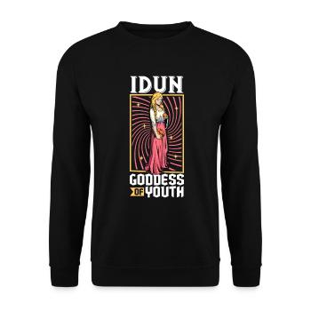 Viking Goddess Idun - Unisex Sweatshirt - black - Front - Alina (178cm) & Michal (187cm)