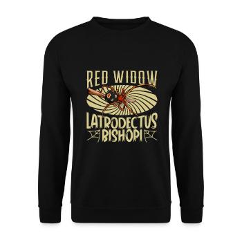 Red widow spider - Unisex Sweatshirt - black - Front - Alina (178cm) & Michal (187cm)