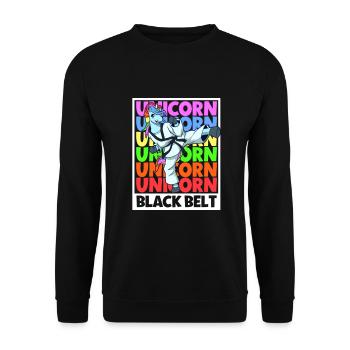 Licorne - Tang Soo do Ceinture Noire - Sweat-shirt Unisexe - noir - Devant - Alina (178cm) & Michal (187cm)