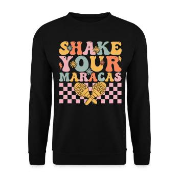Groovy Cinco De Mayo Mexikanische Fiesta - Unisex Pullover - Schwarz - Vorne - Alina (178cm) & Michal (187cm)