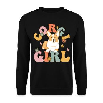 Groovy Hundeliebhaberin - Unisex Pullover - Schwarz - Vorne - Alina (178cm) & Michal (187cm)