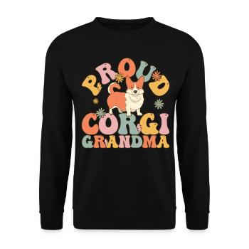 Groovy Dog - Unisex Pullover - Schwarz - Vorne - Alina (178cm) & Michal (187cm)