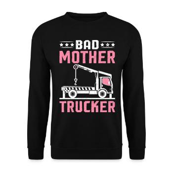 Drôle De Dépanneuse Conducteur Maman Dépanneuse - Sweat-shirt Unisexe - noir - Devant - Alina (178cm) & Michal (187cm)