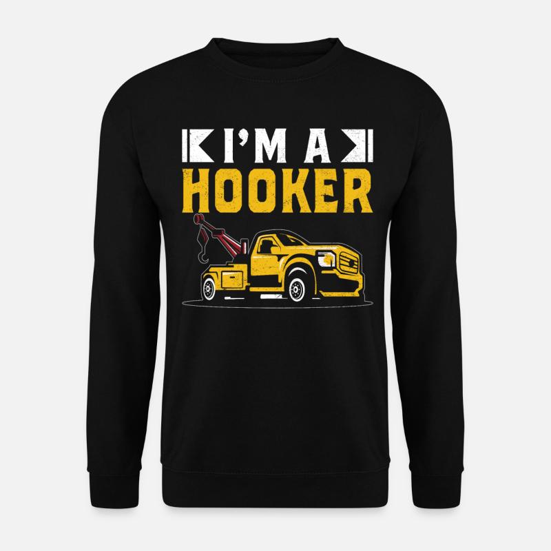 Lustiger Abschleppwagenfahrer Abschleppwagenfahrer - Unisex Pullover - Schwarz