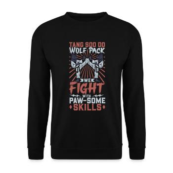Wolf - Tang so Do - Unisex Sweatshirt - black - Front - Alina (178cm) & Michal (187cm)