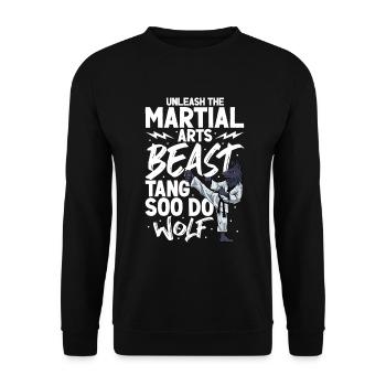 Bête d’arts martiaux - Tang Soo Do - Sweat-shirt Unisexe - noir - Devant - Alina (178cm) & Michal (187cm)