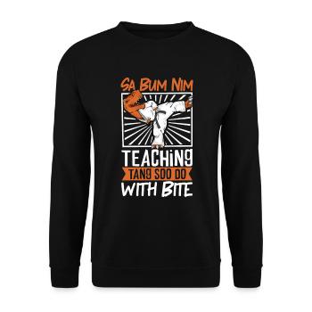 TREX - Sa Bum Nim - Entraîneur Tang Soo Do - Sweat-shirt Unisexe - noir - Devant - Alina (178cm) & Michal (187cm)