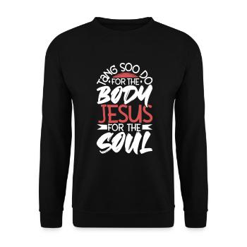 Jesus for the soul - For the body Tang so Do - Unisex Sweatshirt - black - Front - Alina (178cm) & Michal (187cm)