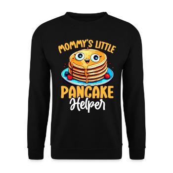 Lustiger Pfannkuchenbäcker Kinder - Unisex Pullover - Schwarz - Vorne - Alina (178cm) & Michal (187cm)