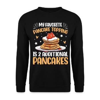 Funny Pancake Maker - Unisex Sweatshirt - black - Front - Alina (178cm) & Michal (187cm)