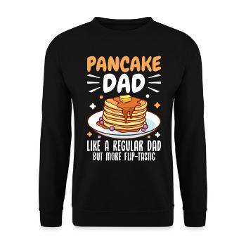Funny Pancake Maker - Unisex Sweatshirt - black - Front - Alina (178cm) & Michal (187cm)