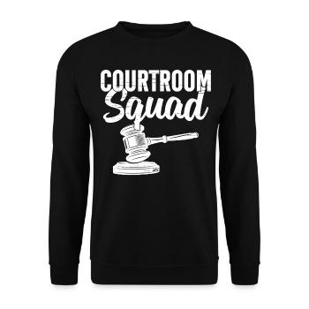 Jurastudent Jurastudium Zukünftiger Jurist - Unisex Pullover - Schwarz - Vorne - Alina (178cm) & Michal (187cm)