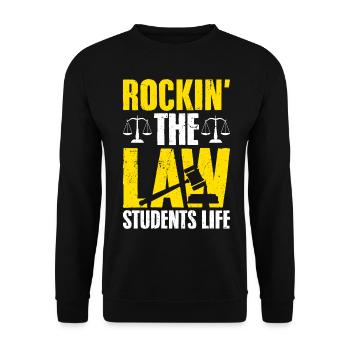 Law studies Future lawyer - Unisex Sweatshirt - black - Front - Alina (178cm) & Michal (187cm)