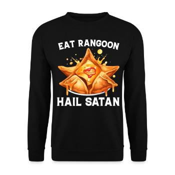 Funny Crab Rangoon Chinese Food - Unisex Sweatshirt - black - Front - Alina (178cm) & Michal (187cm)