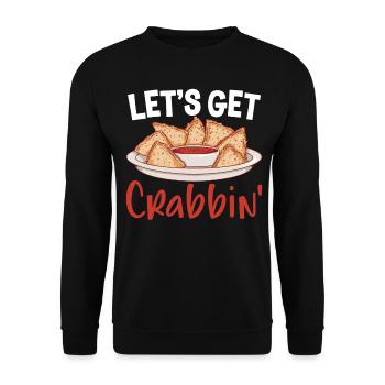 Funny Crab Rangoon Chinese Food - Unisex Sweatshirt - black - Front - Alina (178cm) & Michal (187cm)