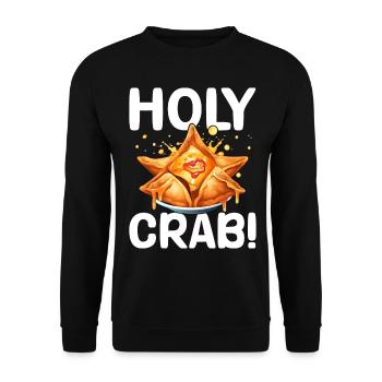 Funny Crab Rangoon Chinese Food - Unisex Sweatshirt - black - Front - Alina (178cm) & Michal (187cm)