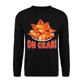Drôle de crabe Rangoon Cuisine chinoise - Sweat-shirt Unisexe - noir - Devant - Alina (178cm) & Michal (187cm)
