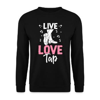 Danseur de claquettes - Sweat-shirt Unisexe - noir - Devant - Alina (178cm) & Michal (187cm)