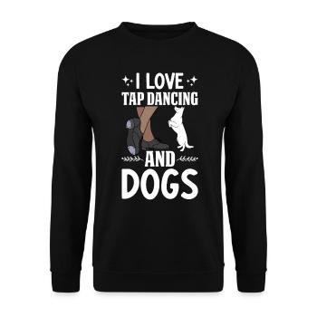 Tap Dance Tap Dancer Dog Lovers - Unisex Sweatshirt - black - Front - Alina (178cm) & Michal (187cm)