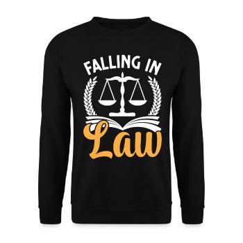 Funny Law Student Law School Future Juris - Unisex Sweatshirt - black - Front - Alina (178cm) & Michal (187cm)