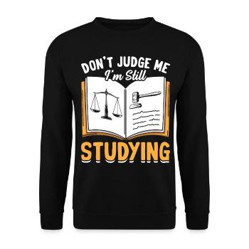 Funny law student law school - Unisex Sweatshirt - black - Front - Alina (178cm) & Michal (187cm)