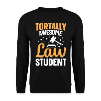 Law Degree Future Lawyer - Unisex Sweatshirt - black - Front - Alina (178cm) & Michal (187cm)