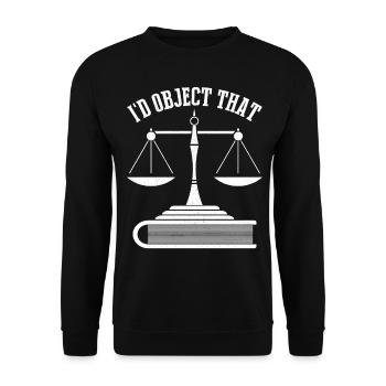 Funny Law Student Law School Future Juris - Unisex Sweatshirt - black - Front - Alina (178cm) & Michal (187cm)