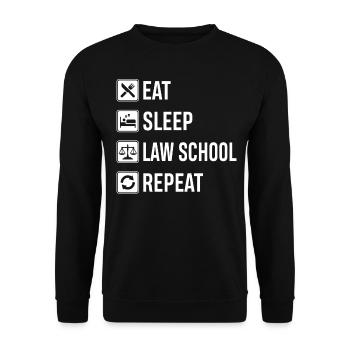 Drôle d’étudiant en droit - futur avocat - Sweat-shirt Unisexe - noir - Devant - Alina (178cm) & Michal (187cm)