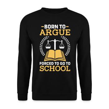 Funny law student - Unisex Sweatshirt - black - Front - Alina (178cm) & Michal (187cm)